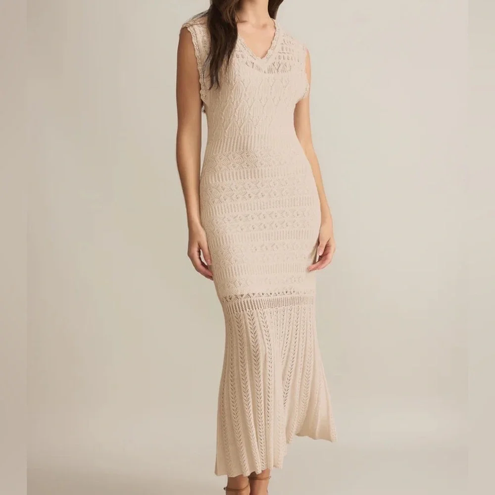 Z Supply MARSELLA CROCHET MIDI DRESS - Picture 1 of 9